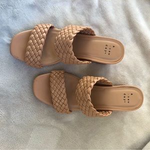 A New Day Basil Light Pink Sandel Heel. Size 6.5